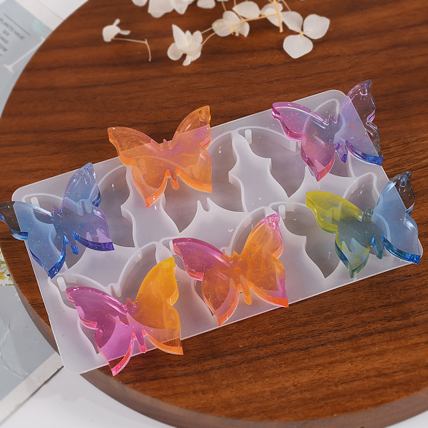 

PandaHall DIY Silhouette Silicone Pendant Molds, Decoration Making, Resin Casting Molds, For UV Resin, Epoxy Resin Jewelry Making, Butterfly...