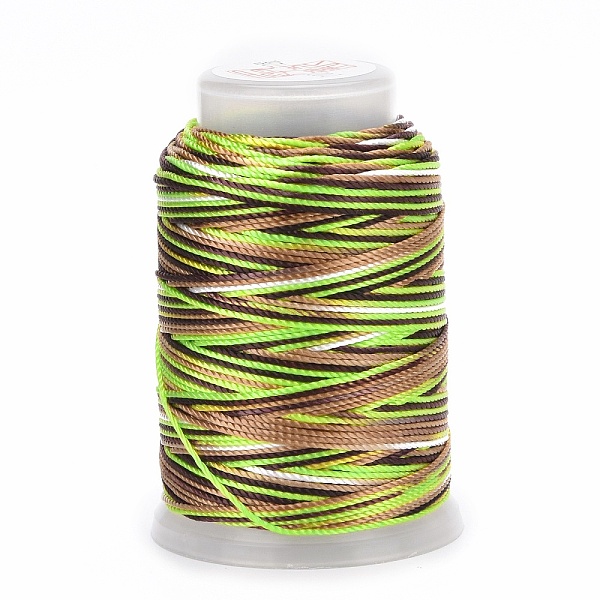 

PandaHall 5 Rolls 12-Ply Segment Dyed Polyester Cords, Milan Cord, Round, Olive Drab, 0.4mm, about 71.08 Yards(65m)/Roll Polyester