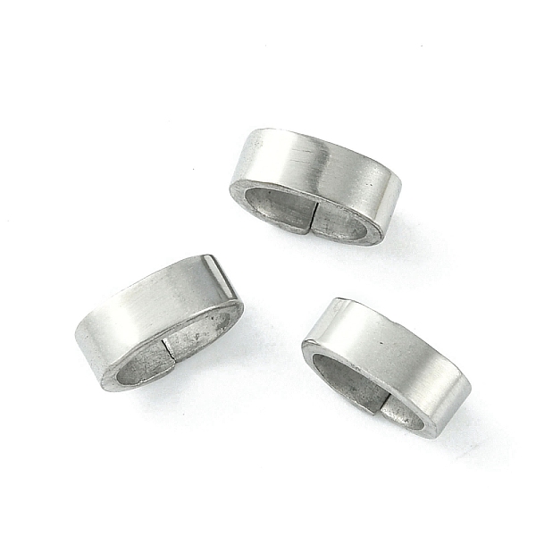 

PandaHall Drawing 201 Stainless Steel Slide Charms/Slider Beads, For Leather Cord Bracelets Making, Oval, Stainless Steel Color...