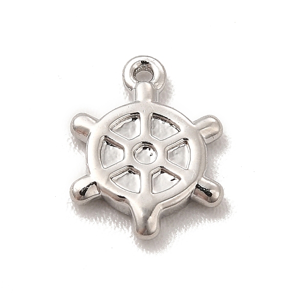 

PandaHall Rack Plating Brass Charms, Cadmium Free & Lead Free, Long-Lasting Plated, Helm Charm, Platinum, 8.5x6.5x1mm, Hole: 0.6mm Brass...