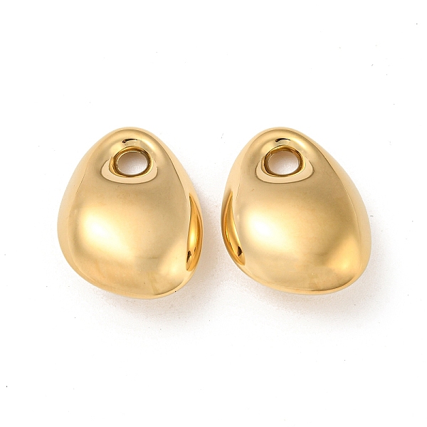 

PandaHall 304 Stainless Steel Pendants, Teardrop Charm, Real 14K Gold Plated, 23x17x9mm, Hole: 3mm 304 Stainless Steel Teardrop