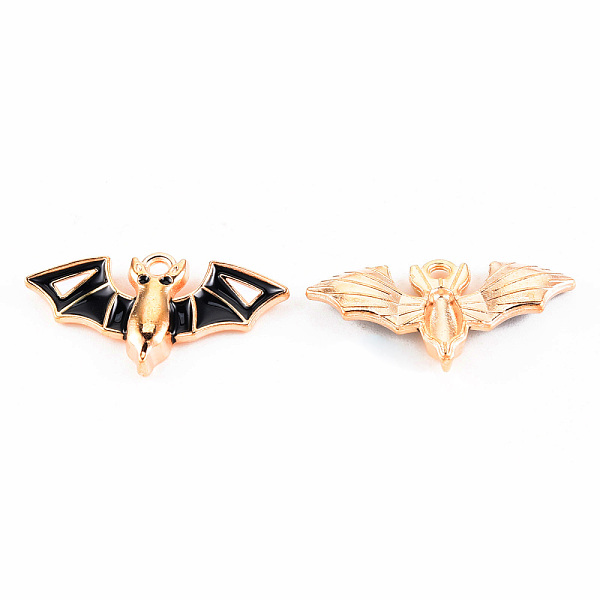 

PandaHall Light Gold Tone Alloy Enamel Pendants, Cadmium Free & Lead Free, Halloween, Bat, Black, 15.5x29x3.8mm, Hole: 1.5mm Alloy+Enamel...