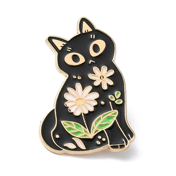 

PandaHall Enamel Pin, Alloy Brooch for Backpack Clothes, Cadmium Free & Lead Free, Cat, Misty Rose, 29.5x19.5x1.5mm Alloy+Enamel Cat Shape