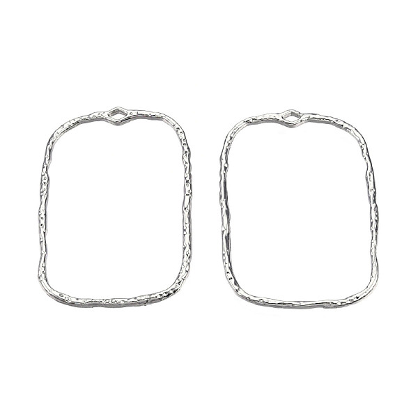 

PandaHall Alloy Pendants, Cadmium Free & Nickel Free & Lead Free, Rectangle, Platinum, 46.5x32x2mm, Hole: 1.6mm Alloy Rectangle