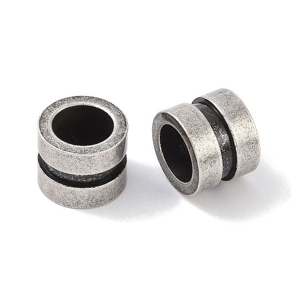 

PandaHall 316 Surgical Stainless Steel Beads, Large Hole Beads, Column, Antique Silver, 10x8mm, Hole: 7mm 316 Surgical Stainless Steel...
