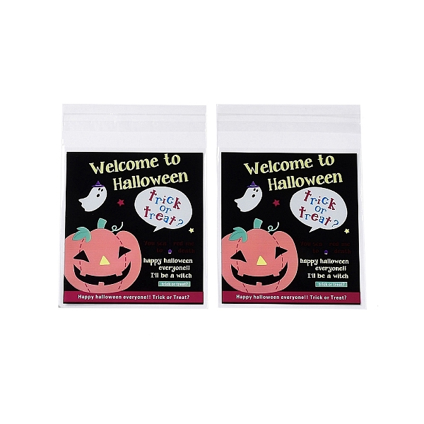 

PandaHall Halloween Theme Plastic Bakeware Bag, with Self-adhesive, for Chocolate, Candy, Cookies, Square, Pumpkin, 130x100x0.2mm, about...