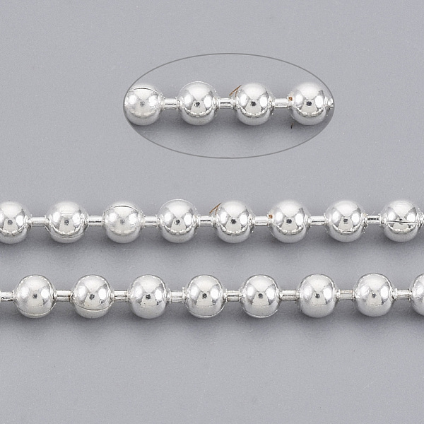 

PandaHall Brass Ball Chains, Long-Lasting Plated, Soldered, with Spool, Cadmium Free & Lead Free, Silver, 2mm, about 301.83 Feet(92m)/roll...