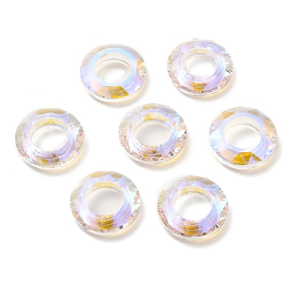 

PandaHall Electroplated Glass Linking Rings, Crystal Cosmic Ring, Prism Ring, Faceted, Round Ring, Clear, 20x5.5mm, Inner Diameter: 11mm...