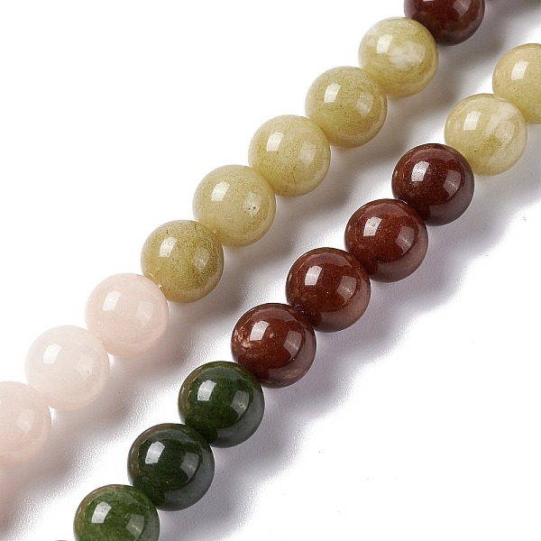 

PandaHall Natural Jade Beads Strands, Dyed, Round, 8mm, Hole: 1mm, about 48pcs/strand, 15.16''(38.5cm) Other Jade Round