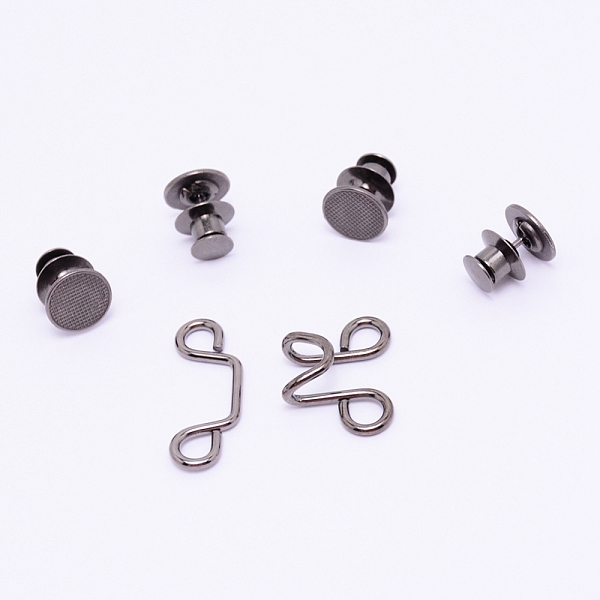 PandaHall Alloy Button Pins for Jeans, Garment Accessories, Gunmetal, 30x28x12.5mm Alloy Others