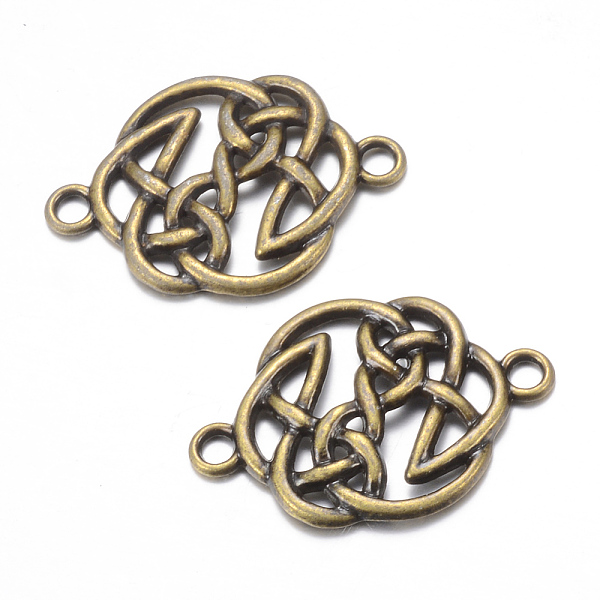 

PandaHall Tibetan Style Alloy Links, Flat Round Knot, Cadmium Free & Nickel Free & Lead Free, Antique Bronze, 29x20x2mm, Hole: 2mm Alloy...