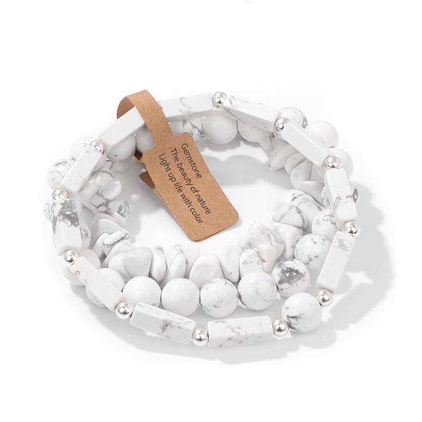 3Pcs Natural Howlit… - image