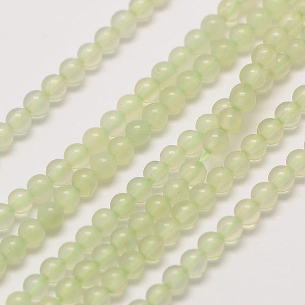 

PandaHall Natural New Jade Bead Strands, Round, 2mm, Hole: 0.8mm, about 184pcs/strand, 16 inch New Jade Round