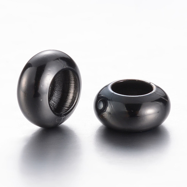 

PandaHall Brass Spacer Beads, Rondelle, Gunmetal, 8x4mm, Hole: 4mm Brass Rondelle