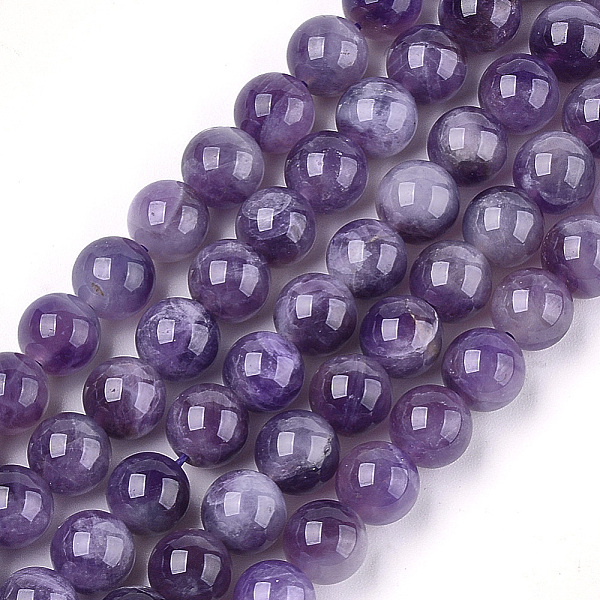 

PandaHall Natural Amethyst Beads Strands, Round, 8mm, Hole: 1mm, about 45~48pcs/strand, 15.3 inch Amethyst Round