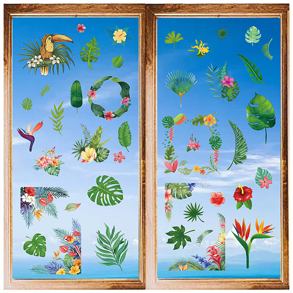 

PandaHall 8 Sheets 8 Styles PVC Waterproof Wall Stickers, Self-Adhesive Decals, for Window or Stairway Home Decoration, Flower, 200x145mm, 1...
