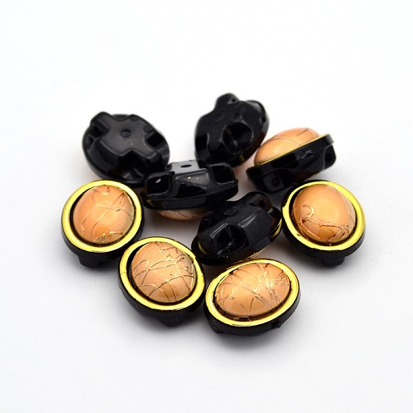 

PandaHall Sew on Taiwan Acrylic, Garment Accessories, Oval, Sandy Brown, 20.5x16x9mm, Hole: 1mm Acrylic Rhinestone Oval Brown