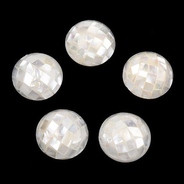 

PandaHall Natural White Shell Beads, No Hole/Undrilled, Flat Round, 21.5~22x15mm White Shell Flat Round