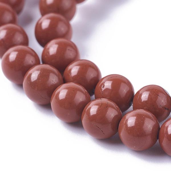

PandaHall Natural Red Jasper Beads Strands, Round, Grade A, Red, 4mm, Hole: 1mm, about 95pcs/strand, 15.5 inch Red Jasper Round Red