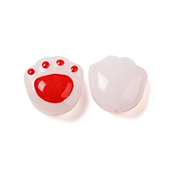 

PandaHall Opaque Glass Beads, Cat Claw Print, Red, 14.5x14.5x7.8mm, Hole: 1.2mm Glass Cat Shape Red