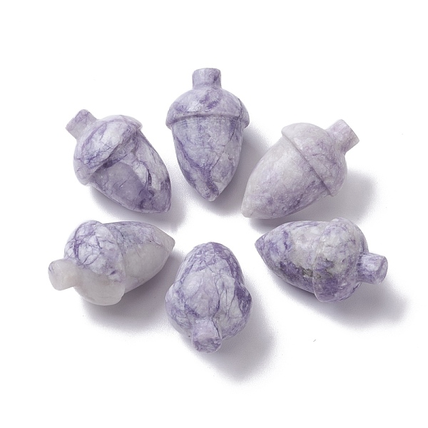 PandaHall Natural Jade Beads, No Hole/Undrilled, for Wire Wrapped Pendant Making, Filbert, 27.5~30x18~19.5mm Other Jade Food