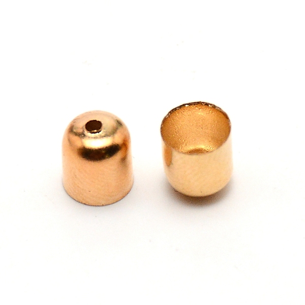 

PandaHall Iron Cord End, Column, Light Gold, 6x6.8~7.3mm, Hole: 1.4~1.6mm, Inner Diameter: 5.4~5.6mm, about 100pcs/bag Iron