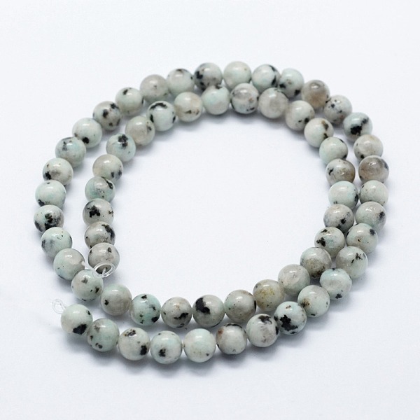 Natürliche Sesam Jaspis / Kiwi Jaspis Perlen Stränge