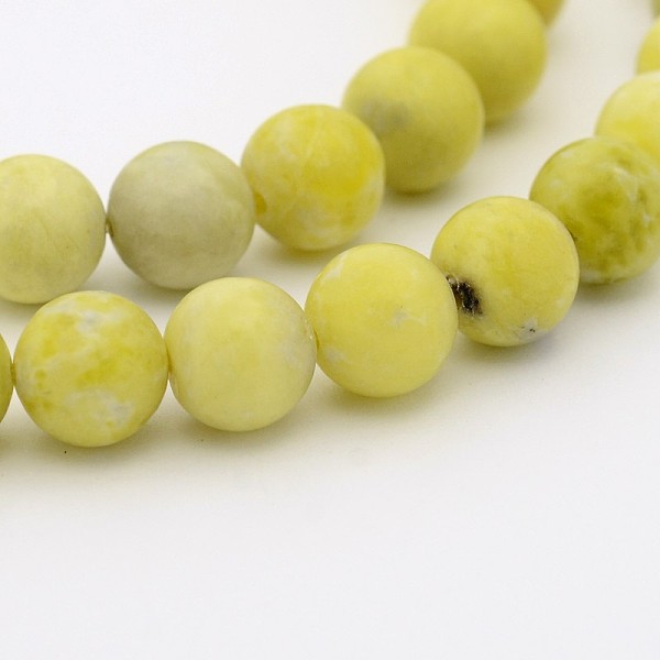 

PandaHall Natural Lemon Jade Round Bead Strands, 10mm, Hole: 1mm, about 40pcs/strand, 15.7 inch Lemon Jade Round