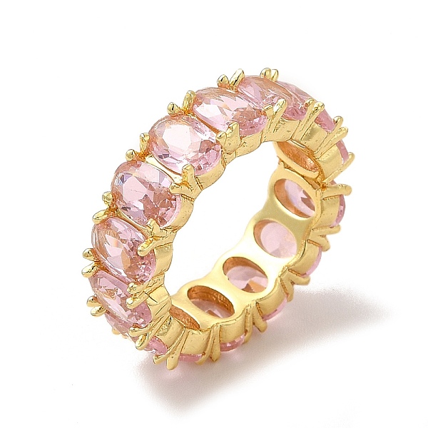 

PandaHall Cubic Zirconia Over Wrap Finger Ring, Real 18K Gold Plated Brass Jewelry for Women, Lead Free & Cadmium Free, Pearl Pink, 6mm...