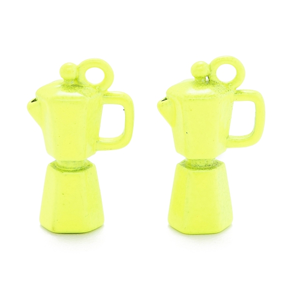 

PandaHall Spray Painted Brass Pendants, Teapot, Yellow, 18x10.7x6mm, Hole: 2mm Brass Others Yellow