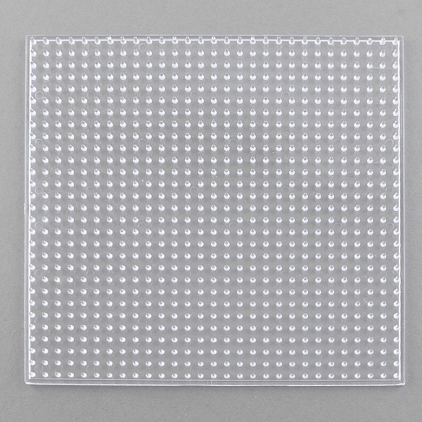 PandaHall ABC Pegboards used for 5x5mm DIY Fuse Beads, Square, Clear, 147x147x5mm Plastic Square Clear