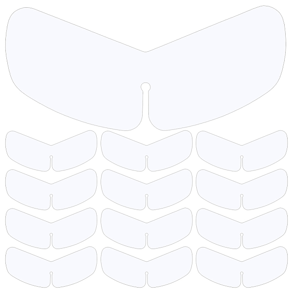 

PandaHall PVC Shirt Collar Shaping Support, Collar Stay, Clear, 42x96x0.2mm Plastic Clear