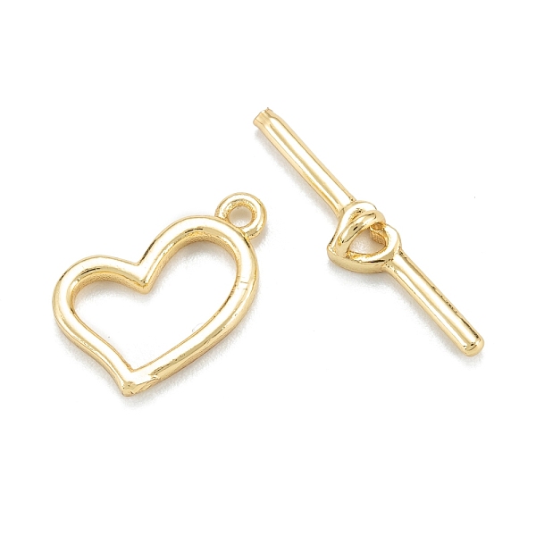 

PandaHall Brass Toggle Clasps, Long-Lasting Plated, Heart, Real 18K Gold Plated, Heart: 13.5x15x2mm, Hole: 1.4mm, Bar: 4x22x2mm, Hole: 1.4mm...