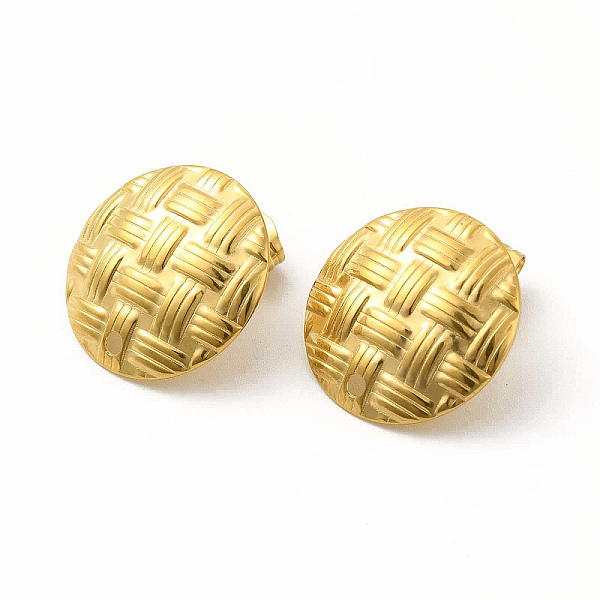 

PandaHall 304 Stainless Steel Stud Earring Findings, Flat Round, Golden, 20mm, Hole: 1.6mm, Pin: 0.8mm 304 Stainless Steel Flat Round