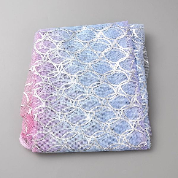 Tissu polyester à motif d'écailles de poisson