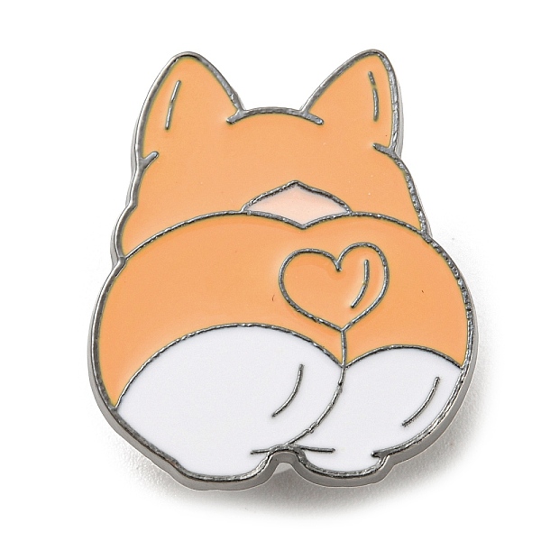 

PandaHall Animal Enamel Pins, Gunmetal Alloy Brooches for Backpack Clothes, Dog, 25x21.5x1.5mm Alloy+Enamel Dog Orange