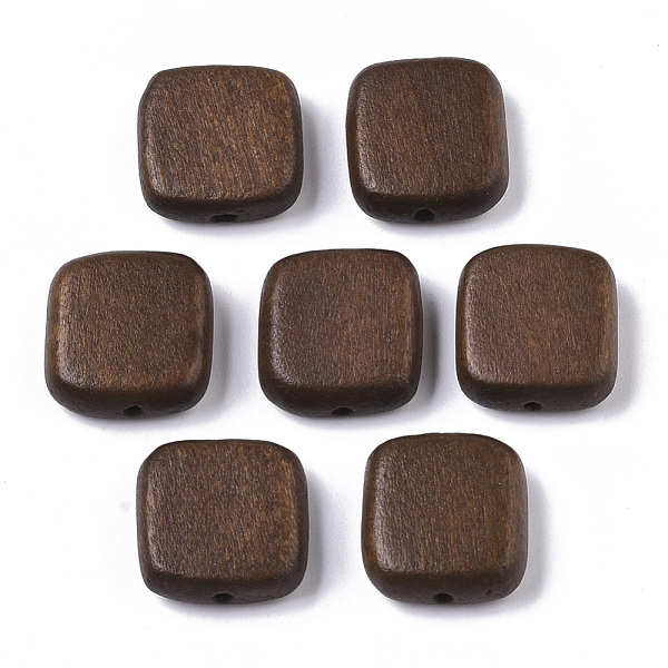 

PandaHall Painted Natural Wood Beads, Square, Coconut Brown, 16x15x5.5mm, Hole: 1.5mm Schima Wood Square Brown