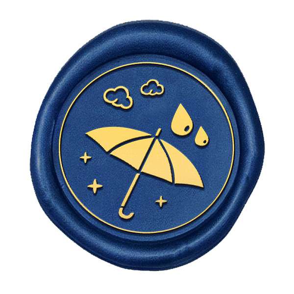 

PandaHall Wax Seal Brass Stamp Head, for Wax Seal Stamp, Umbrella Pattern, 25x14.5mm Brass Umbrella