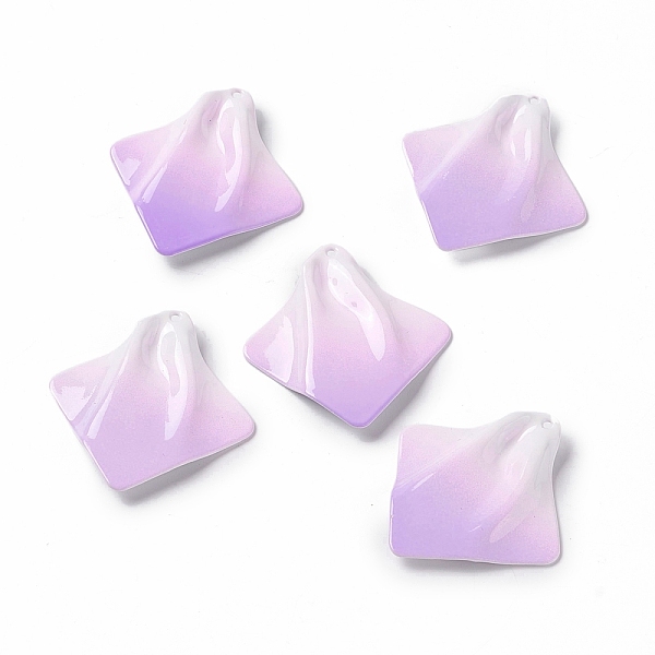 

PandaHall Gradient Spray Painted Alloy Pendants, Rhombus, Lilac, 43.5x23.5x4mm, Hole: 1.2mm Alloy Rhombus Purple