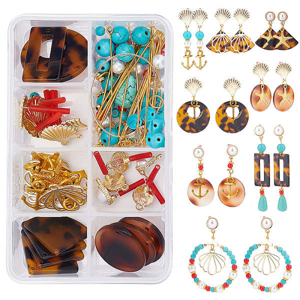 

PandaHall SUNNYCLUE DIY Dangle Earring Making Kits, Including Alloy Pendants & Stud Earring Findings & Beads, Resin Pendants & Links, Glass...