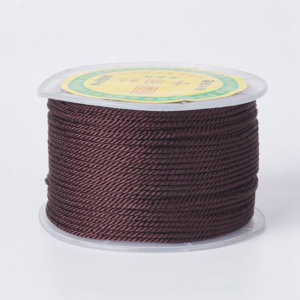 

PandaHall Round Polyester Cords, Milan Cords/Twisted Cords, Coconut Brown, 1.5~2mm, 50yards/roll(150 feet/roll) Polyester Brown