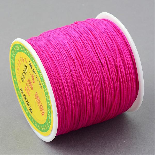 

PandaHall Braided Nylon Thread, Chinese Knotting Cord Beading Cord for Beading Jewelry Making, Deep Pink, 0.8mm, about 100yards/roll Nylon...