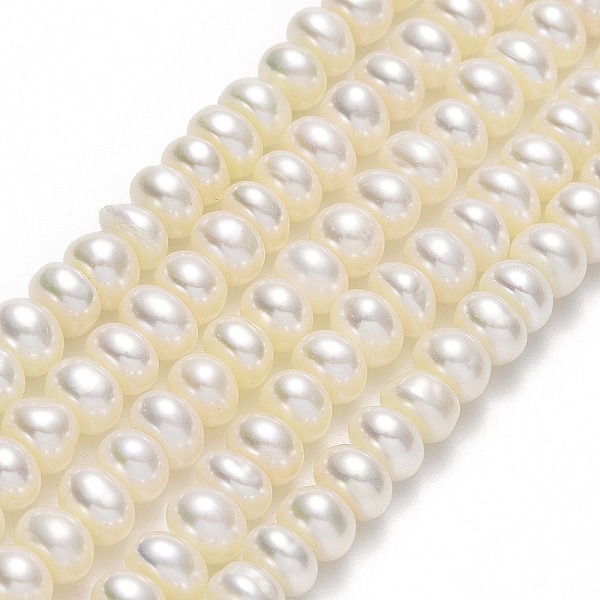 

PandaHall Natural Cultured Freshwater Pearl Beads Strands, Round, Linen, 5~6x5.5x4mm, Hole: 0.6mm, about 92~101pcs/strand, 15~15.12''..., Brown
