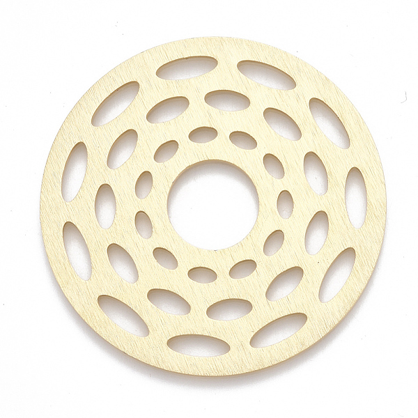 

PandaHall Aluminium Filigree Joiners Links, Laser Cut Filigree Joiners Links, Flat Round, Golden, 50x1mm Aluminum Flat Round