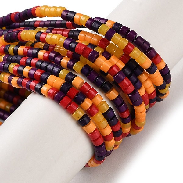 

PandaHall Handmade Czech Lampwork Beads Strands, Disc Beads, Colorful, 2.5x2mm, Hole: 1mm, about 224pcs/strand, 15.55 inch(39.5cm) Lampwork...