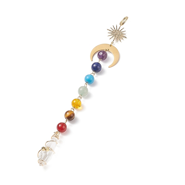 7 Chakra-Edelstein-Perlen-Anhänger-Dekorationen