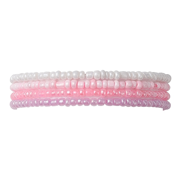 

PandaHall 4Pcs 4 Color Glass Seed Beaded Stretch Bracelets Set, Stackable Bracelets, Mixed Color, Inner Diameter: 2-3/8 inch(6cm), 1Pc/color..., Multicolor