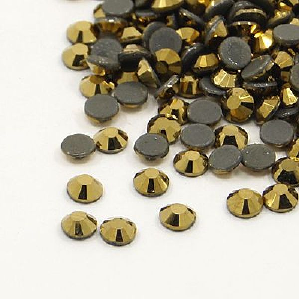 

PandaHall Glass Hotfix Rhinestone, Grade AA, Flat Back & Faceted, Half Round, Aurum, SS6, 1.9~2.0mm, about 1440pcs/bag Glass Rhinestone Half..., Gold