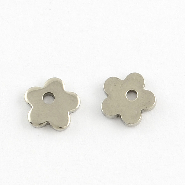 

PandaHall 304 Stainless Steel Stamping Blank Tag Flower Charms Pendants, Stainless Steel Color, 6x6x1mm, Hole: 1mm 304 Stainless Steel...
