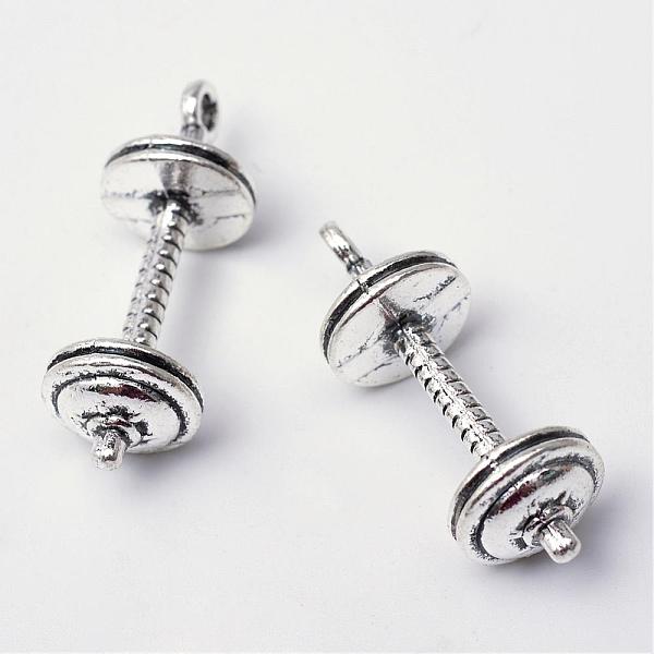

PandaHall Tibetan Style Alloy Pendants, Sports Charms, Dumbbell, Lead Free & Cadmium Free, Antique Silver, 33x11.5x11.5mm, Hole: 2.5mm...